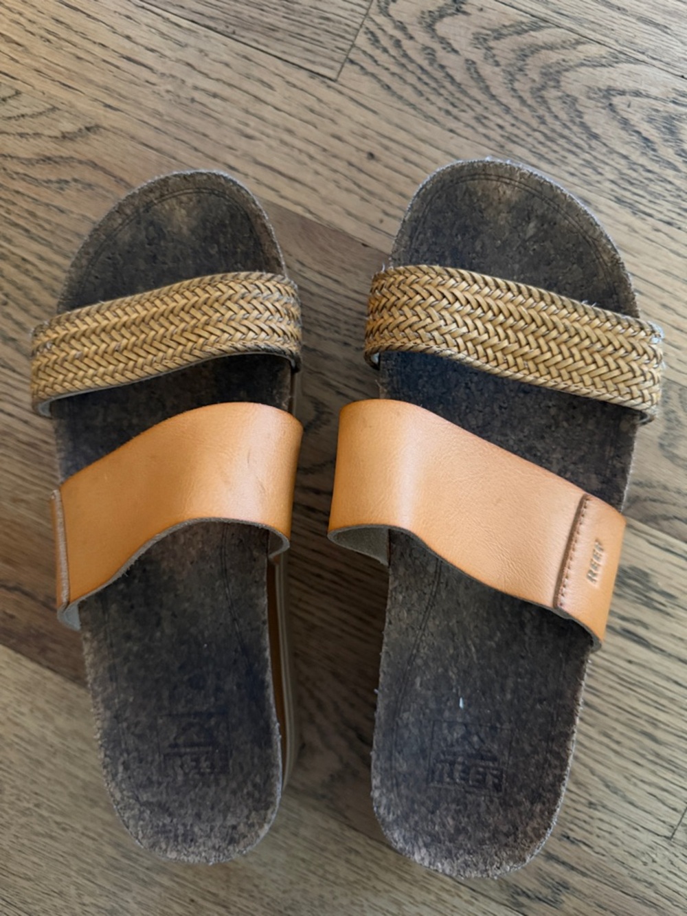 Reef Women's Cushion Vista Hi Sandals in Tan, Sz 8 - Picture 8 of 8